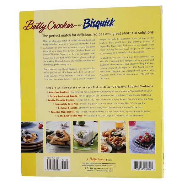 Betty Crocker BISQUICK Cookbook Spiral Color Illustrated First Edition 2000 - Picture 2 of 8